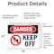 Signmission Keep Off, 14 in W x Rectangle, Vinyl Decal OS-2PACK-DS-D-1014-L-2500 - alternate 4